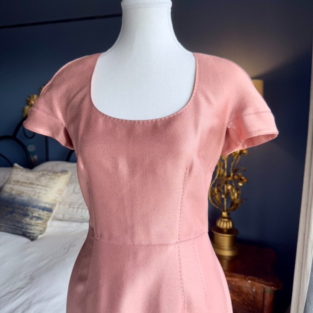 Dolce & Gabbana Peachy Pink Shimmer Wiggle Dress - Picture 2 of 14